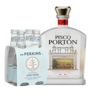 Pisco Portón 750ml + 04 Mr Perkins 200 ml